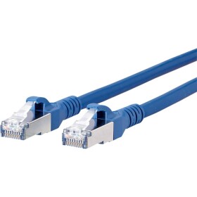 Metz Connect 1308452044-E RJ45 sieťové káble, prepojovacie káble CAT 6A S/FTP 2.00 m modrá s ochranou 1 ks; 1308452044-E