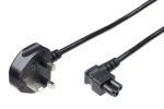 MicroConnect Power Cord zahnutý UK Typ G - C5 1.8m čierna / Anglická koncovka (PE090818A)