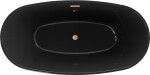 MEXEN/S - Eris voľne stojaca vaňa 170 x 80, čierna, sifón a prepad meď kartáčovaná 53441708070-65