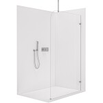 CERANO - Sprchová zástena Walk-in Orbis Top Round Ľ/P - 8 mm - okrúhla vzpera - chróm, transparentné sklo - 110x200 CER-682330