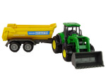 Mamido Elektrické autíčko Farmársky traktor s prívesom D Zelený