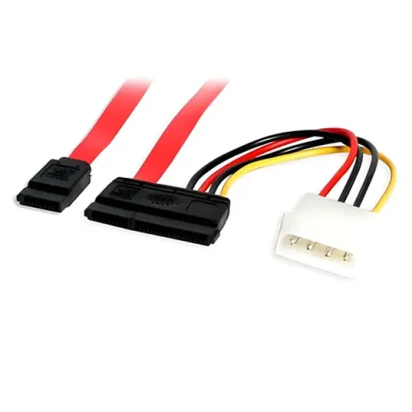 StarTech SATA combo kábel červená / Kábel / SATA 7-pin + Molex 4-pin / 0,457 m / 6 Gbit/s (SATA18POW)