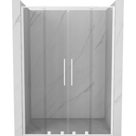 MEXEN/S - Velar L Duo posuvné sprchové dvere 160, transparent, biela 871-160-003-02-20