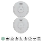 Alecto SD110 / Detektor dymu / 2 ks / 85 dB / 9V batéria (SD110 2X)