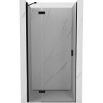 MEXEN/S - Mist-H sprchové dvere krídlové ľavé 90, transparent, čierna 8A5-090-000-70-00-L