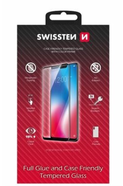 Swissten FULL GLUE COLOR FRAME CASE FRIENDLY sklo pre Samsung Galaxy A05 čierna (54501845)