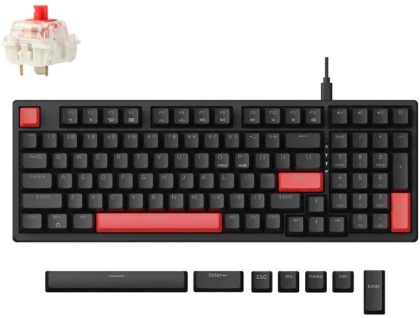 Keychron Keychron Lemokey X5 - US išdėstymas - Linear Raudona Switches (X5-A1) Mechaninė Žaidimų Klaviatūra