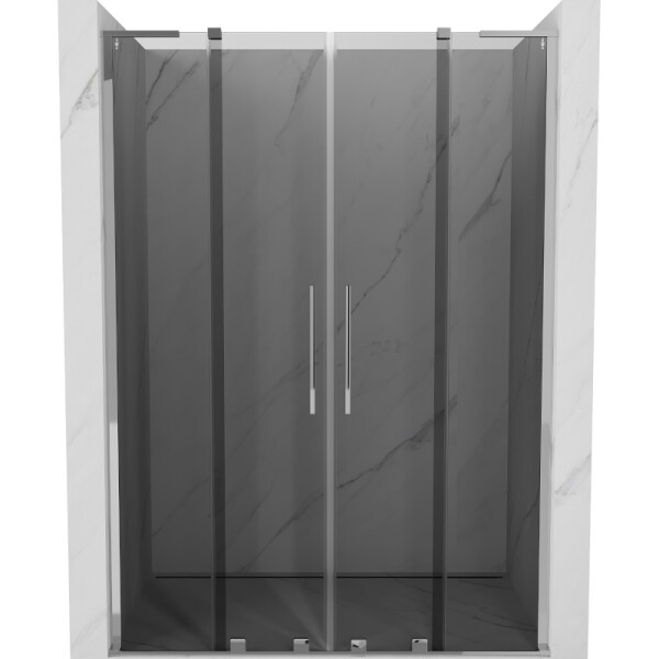 MEXEN/S - Velar L Duo posuvné sprchové dvere 160, grafit, chróm 871-160-003-42-01