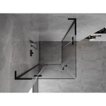 MEXEN/S - Mist-H L Duo sprchovací kút dvere krídlové 75 x 75, transparent, čierna 8A5L-075L-075P-70-00