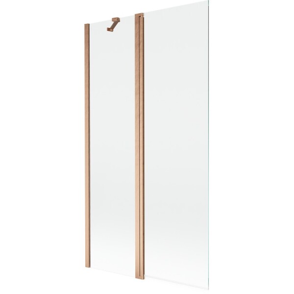 MEXEN - MIST vaňová zástena 100x150 cm 6mm f+s, meď kartáčovaná, číra 8A9-100-011-65-00