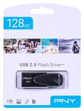 PNY Attaché 4 čierna / Flash disk / 128 GB / USB 2.0 (FD128ATT4-EF)