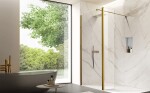 HOPA - Walk-in sprchovací kút LAGOS GOLD NEW 200 - Farba rámu - Zlatá, Rozmer A - 140, Rozmer C - 200, Výplň - Číre bezpečnostné sklo - 8 mm BCLAGO14BGCN2