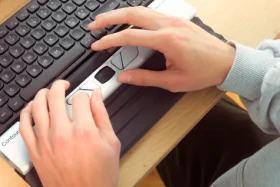 Contour RollerMouse Go WL / Bezdrôtová myš s ergonomickou podložkou / 4000 DPI / 5 tlačidiel / Bluetooth 5.1 (CDRMGO10000)