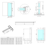 POLYSAN - ARCHITEX BLACK MATT sprchová zástena 962 dymové mat sklo AXB100SM