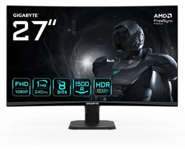 27" GIGABYTE GS27FC2 čierna / Monitor / VA / 1920x1080 / 240Hz / 1ms / HDR10 / 2x HDMI + DP (GS27FC2 EU)
