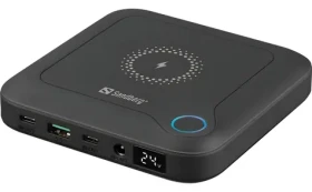 Sandberg All-in1 Laptop Powerbank 25000 čierna / Powerbanka / 25 000 mAh / USB-C + USB-A / bezdrôtové nabíjanie 15 W (421-46)