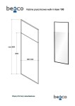 BESCO - Walk-in sprchovací kút ICON - Farba rámu zásteny - Hliník čierny, Rozmer A - 100, Rozmer C - 200, Smer zatváranie - Univerzálny Ľavé / Pravé, Výplň - Číre bezpečnostné sklo - 8 mm BCICON10BC