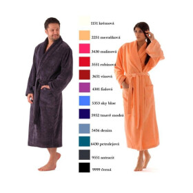 Pánsky a dámsky župan šál. Obojok Tampa 2149 - Vestis XL tmavě růžová