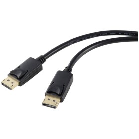 Renkforce DisplayPort prepojovací kábel Konektor DisplayPort, Konektor DisplayPort 5.00 m čierna RF-5245270 DisplayPort 1.2 Kábel DisplayPort; RF-5245270