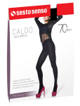 Sesto Senso Caldo pančuchy 70 den 5-XL nero/černá 5-XL