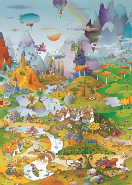 HEYE Puzzle Cartoon Classics: Idylka pri jazere