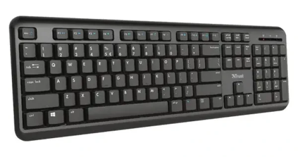 Trust TK-350 čierna / Klávesnica / DE layout / AAA batéria (24415)