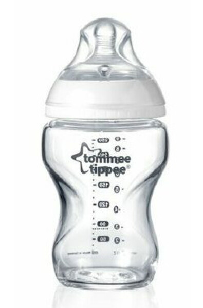 Tommee Tippee Dojčenská fľaša C2N 250ml sklenená / od 0 mesiacov / dopredaj (422438TT)