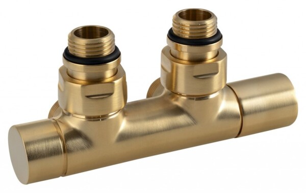 SAPHO - TWIN pripojovacia súprava ventilov pre stredové pripojenie, zlato mat CP401SGM
