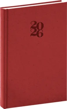 NOTIQUE Denný diár Essenza 2026 čerešňa / 15 x 21 cm (PGD-DA5ES-6002)