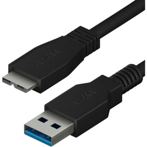 YENKEE YCU 011 BK Kábel USB-A 3.0 (M) - Micro USB-B (M) 1.5m čierna (8590669353132)