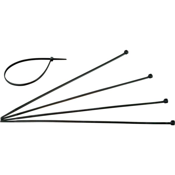 Kopp 328404090, sťahovacie pásky, 4.8 mm, 300 mm, čierna, odolné voči poveternostným vplyvom, 50 ks; 328404090