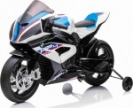 JOKO Elektrická motorka BMW HP4 121cm penové kolesá kožené sedadlo biela