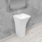 REA - Voľne stojace umývadlo Ada Slim 45,5x44,5 biela REA-U9902