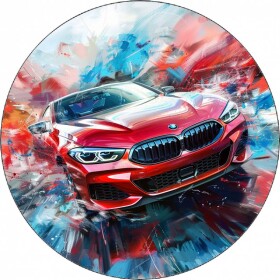 Jedlý papier BMW červené 19,5 cm - Pictu Hap - Pictu Hap