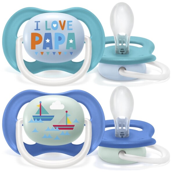 Philips AVENT Cumlík Ultra air text 6-18m chlapec 2 ks