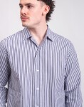 Service Works Poplin Stripe Waiter Shirt ROYAL S