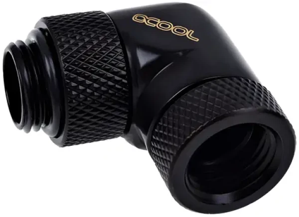 Alphacool Eiszapfen 90° čierna / Uhlový adaptér / G1/4 / otočné kovanie (17260)