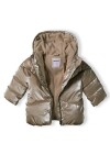 Dievčenský prešívaný kabát Puffa s kožušinovou podšívkou, Minoti, 16coat 20, hnedý - 158/164 | 13/14let