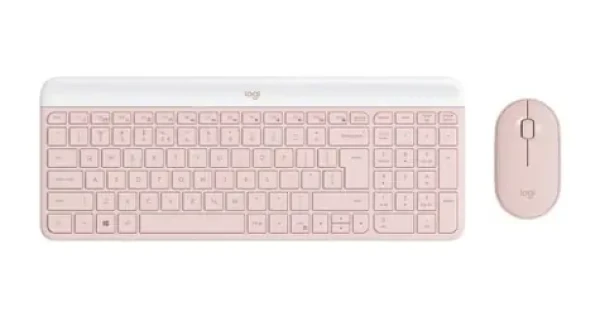 Logitech MK470 Slim ružová / Bezdrôtová sada klávesnice a myši / US layout (920-011322)