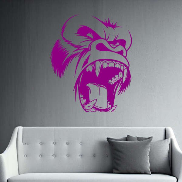 Veselá Stena Samolepka King Kong Farba: fialová, Veľkosť: 100 x 84 cm