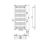 Bruckner - ALBRECHT vykurovacie teleso 400x930 stredové pripojenie, čierna matná 600.111.6