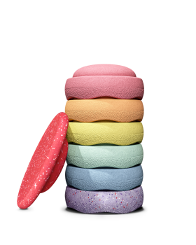 Stapelstein Winter Special Rainbow Set pastel balančné kamene, 6+1 EUR