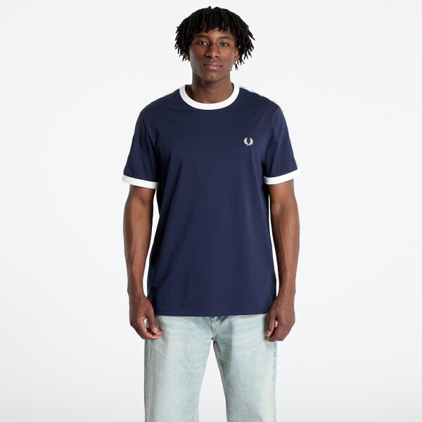 Tričko FRED PERRY Taped Ringer T-Shirt Carbon Blue S