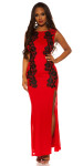 Sexy KouCla evening dress with lace & Sexy back red M