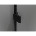 MEXEN/S - Lunar L Sprchová zástena WALK-IN pravá 100 x 200, transparent 8 mm, čierna 830L-100-000-70-00-P