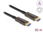 DeLock Aktívny optický kábel HDMI s kovovým opláštením 50 m / Kábel HDMI / 8K / 60Hz (86034)