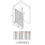 CERANO - Sprchová zástena Walk-in Orbis Top Round Ľ/P - 8 mm - okrúhla vzpera - biela matná, grafitové sklo - 110x200 CER-682531