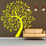 Veselá Stena Samolepka Listnatý strom Farba: modrá, Veľkosť: 60 x 60 cm