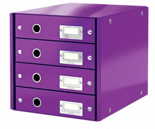 Leitz Clickamp;Store WOW (4 zásuvky) Zásuvkový box purpurová (60490062)