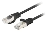 Lanberg CAT6 FTP 1 m čierna / Patch kábel / RJ45-RJ45 / Fluke Passed / 10 ks (PCF6-20CC-0100-BK)